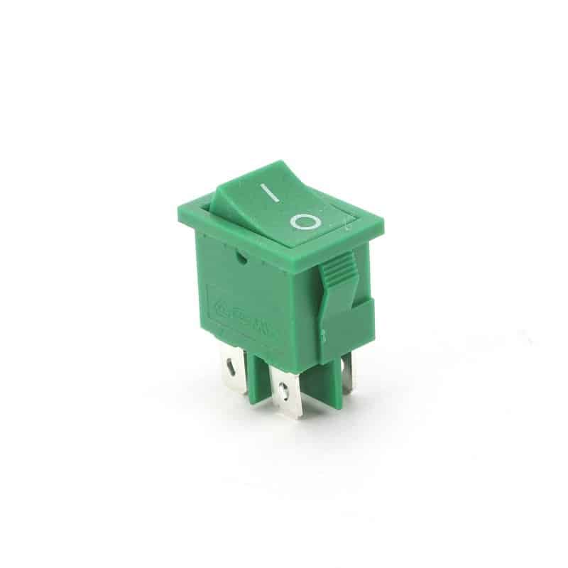 KCD1-104GG4P GREEN ROCKER SWITCH