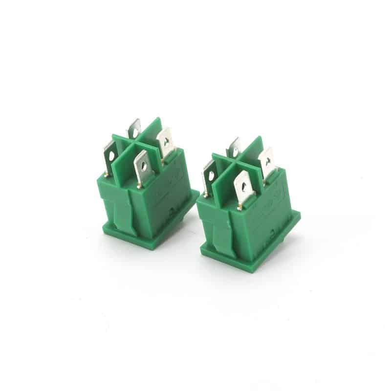 KCD1-104GG4P GREEN ROCKER SWITCH
