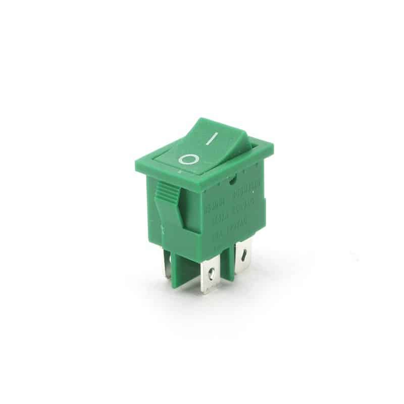 KCD1-104GG4P GREEN ROCKER SWITCH