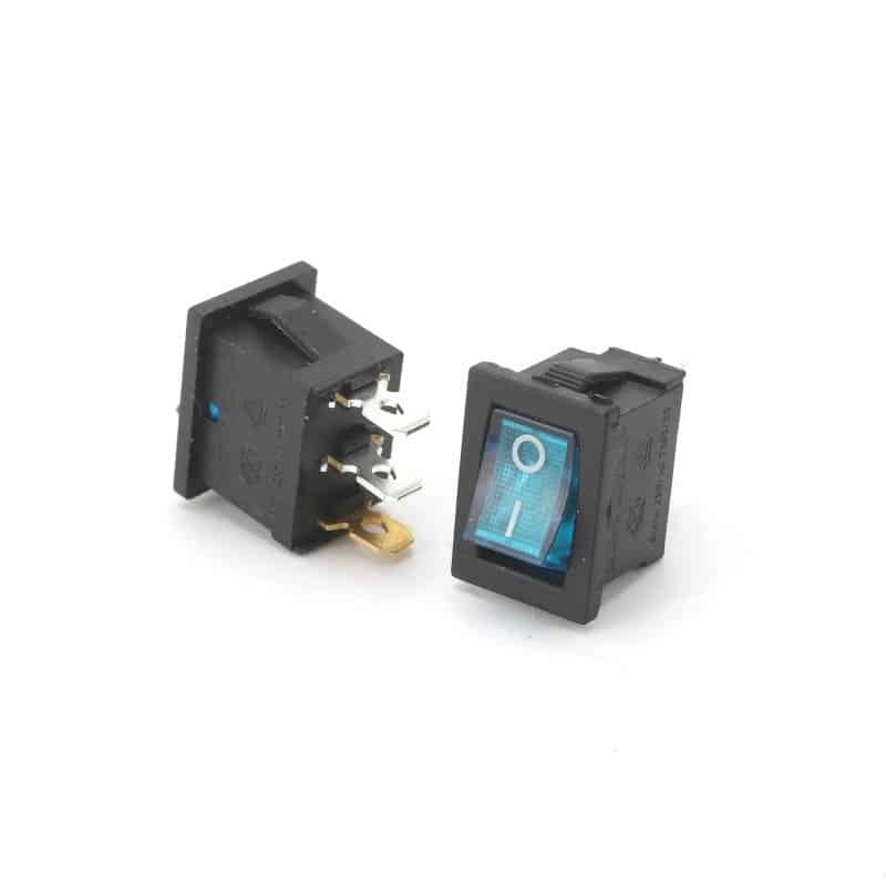 KCD1-106 red 6 amp 2 prong Illuminated Rocker Switch