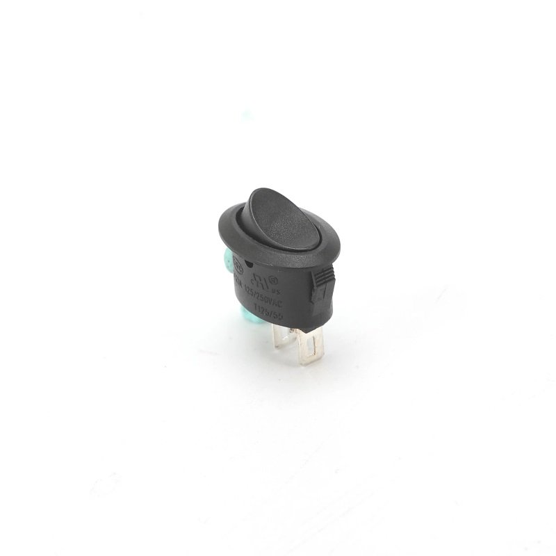 KCD11-101BK2P 12V OVAL MINI ROCKER SWITCH
