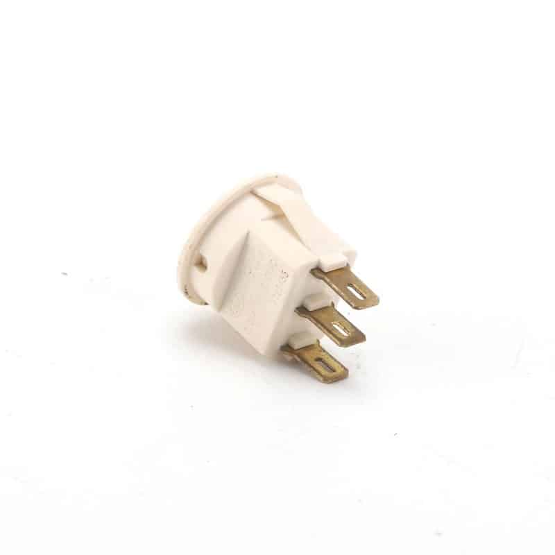 KCD11-101K3P MINI ROUND WHITE MINI ROCKER SWITCH
