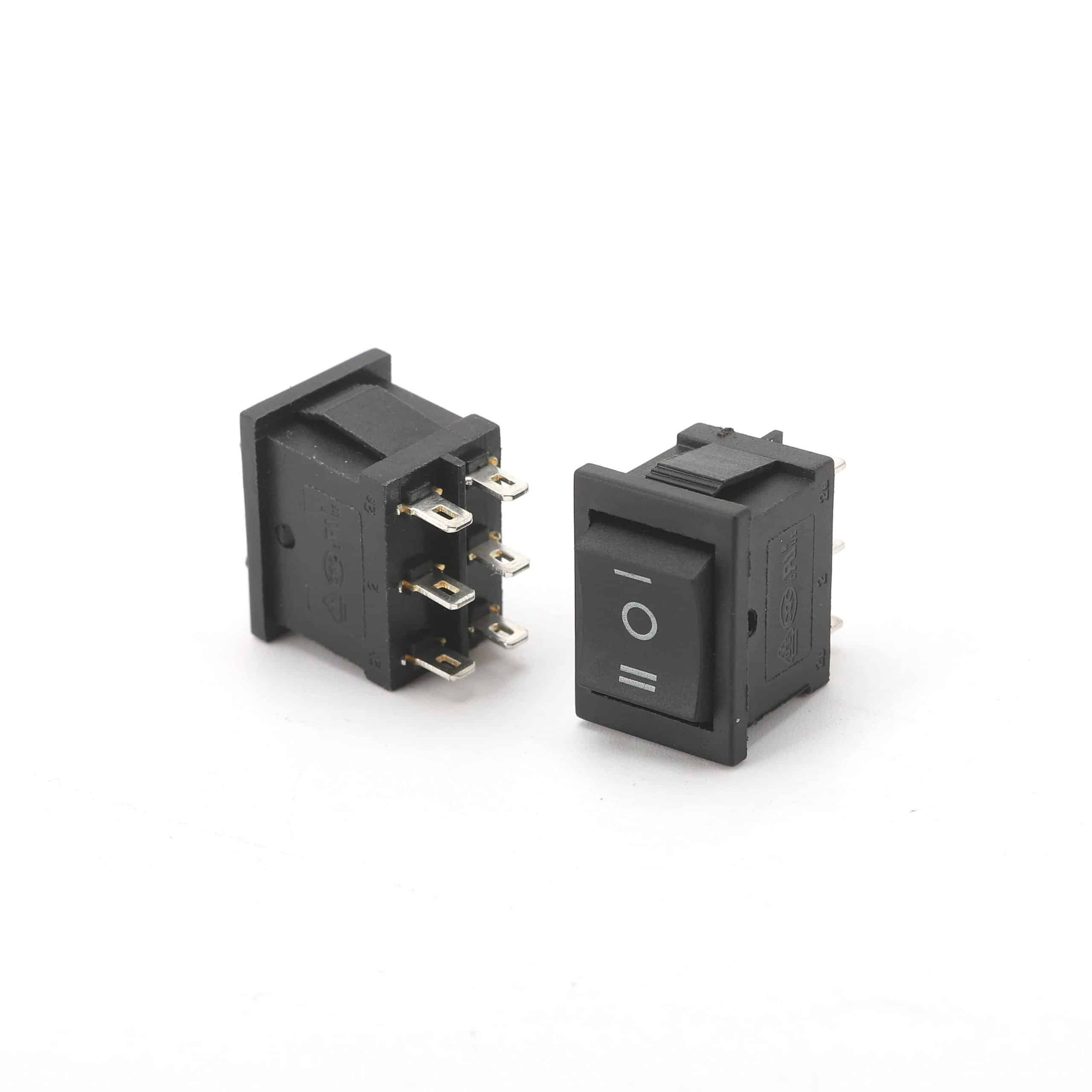 KCD2-202K6PIN DOUBLE ROCKER SWITCH DPDT ON OFF ON
