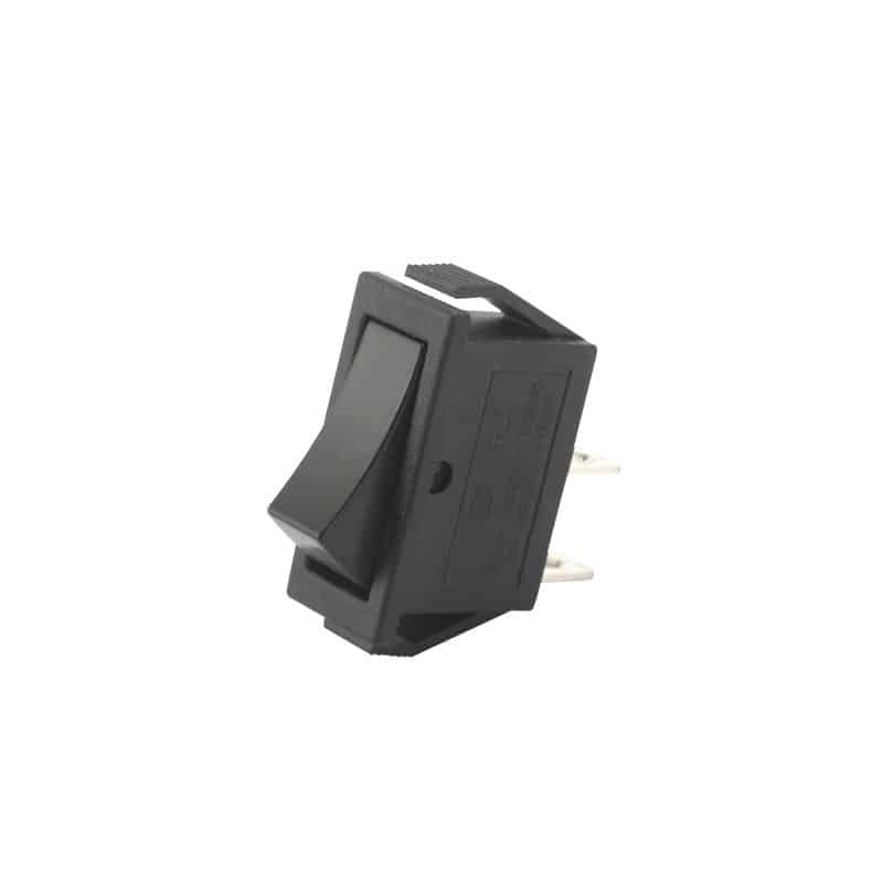 KCD3-101K2P SPST BLACK ROCKER SWITCH