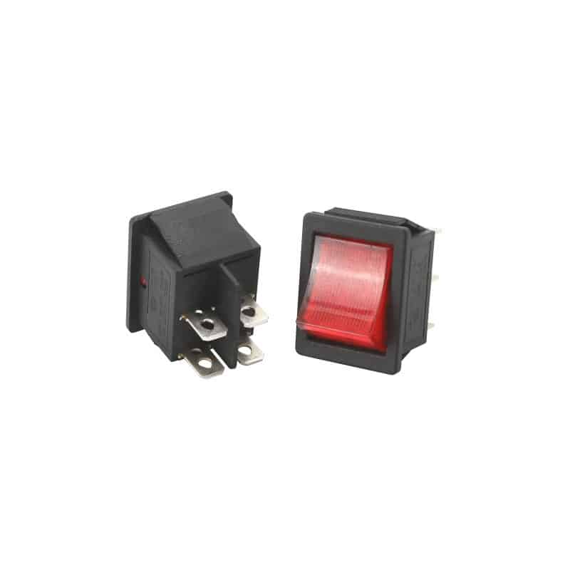 KCD4-1014P RED 20A 250VAC LED BUTTON SWITCH
