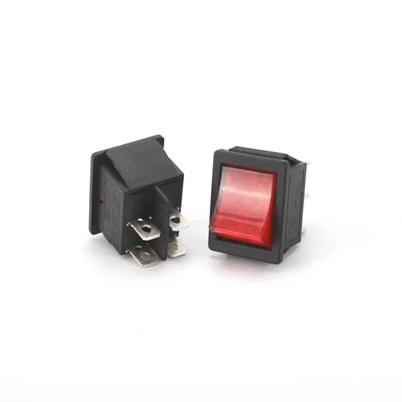 KCD4-1014P RED 20A 250VAC LED BUTTON SWITCH