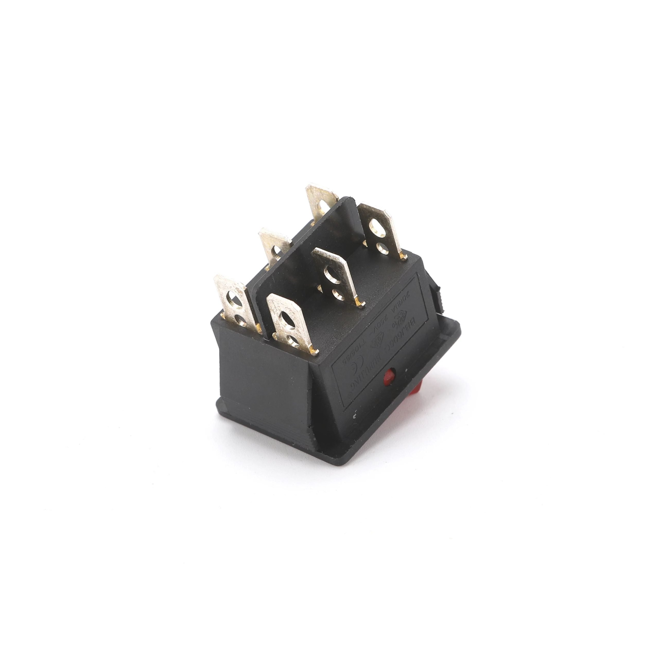 KCD4-1016P RED 6PIN LIGHT ILLUMINATED ROCKER SWITCH