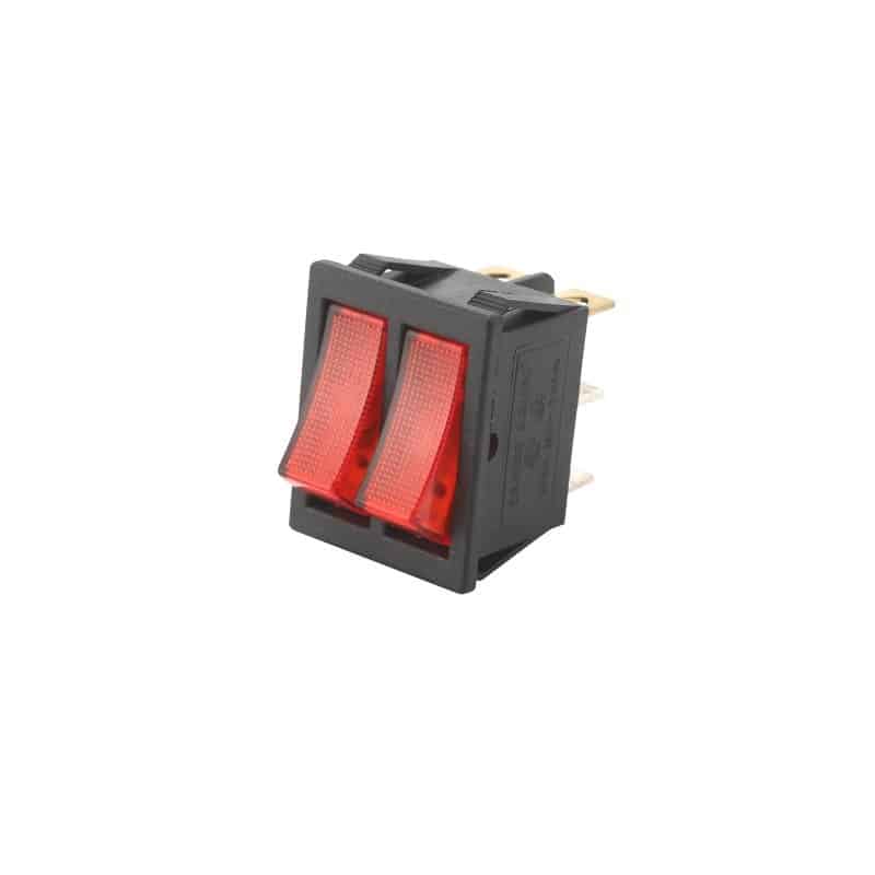 KCD4-202R 6PIN DOUBLE ROCKER SWITCH