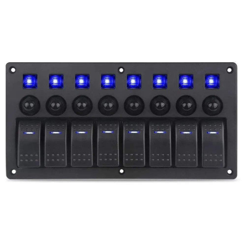 Lighted Marine Rocker Switch Panel WEUP