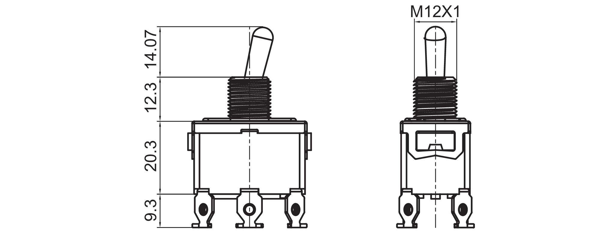 QN201A-20L 6 Way Toggle Switch