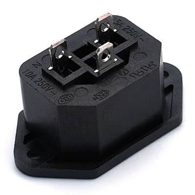 ST-A02-001L IEC AC Power Outlet Socket 60320 C13 Connector Female Socket 10A 15A 250V