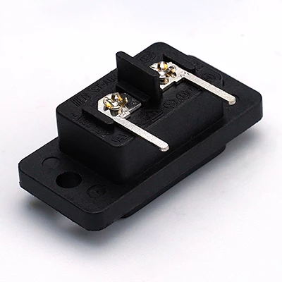 ST-A03-002AT4 AC Power Socket C8 Electrical Panel Mount Plug Adapter AC 250V 2Pin inlet Male Socket