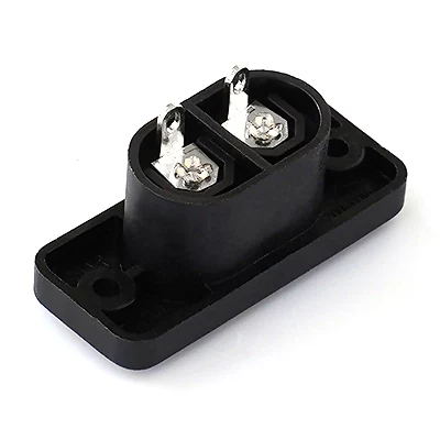 ST-A03-002BS AC Power Socket C8 Electrical Panel Mount Plug Adapter AC 250V 2Pin inlet Male Socket