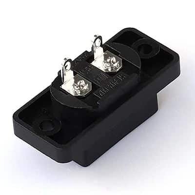 ST-A03-002CS AC Power Socket C8 Electrical Panel Mount Plug Adapter AC 250V 2Pin inlet Male Socket