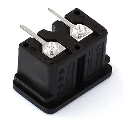 ST-A03-005HT7(G) IEC C8 inlet power wall socket 2pins male electric connector 2.5A250V AC interface embedded