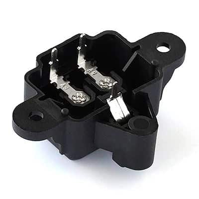 ST-A03-008B AC Power Socket C8 Electrical Panel Mount Plug Adapter AC 250V 2Pin inlet Male Socket