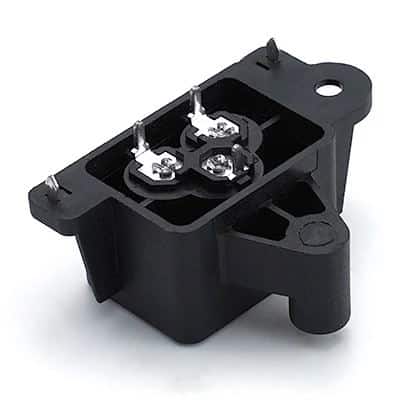 ST-A04-001-LB AC Power Socket C8 Electrical Panel Mount Plug Adapter AC 250V 3Pin inlet Male Socket