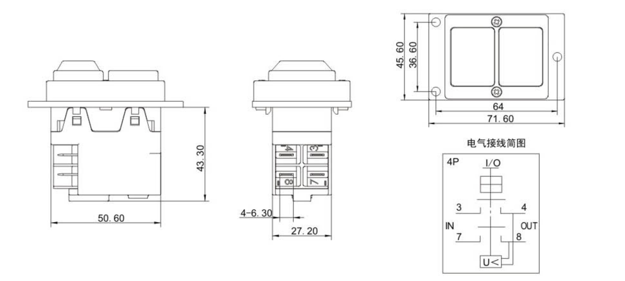DZ-6-2M-2 Electromagnetic Push Button Switches