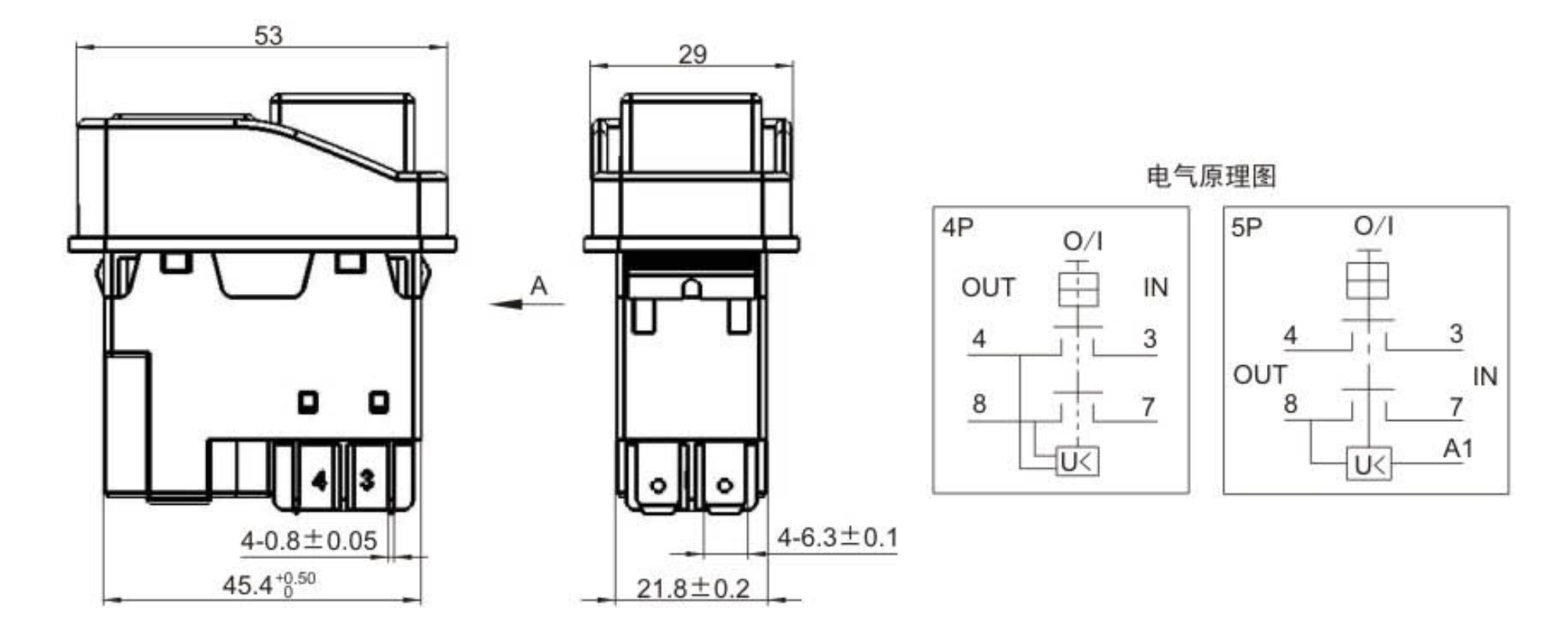 DZ-6 Electromagnetic Push Button Switches