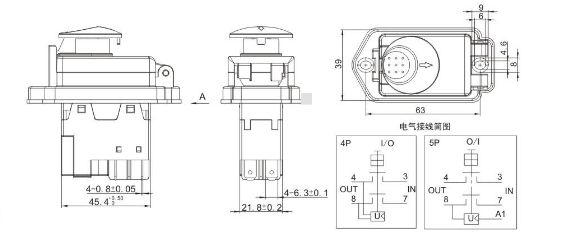 DZ-6E STOP Electromagnetic Push Button Switches