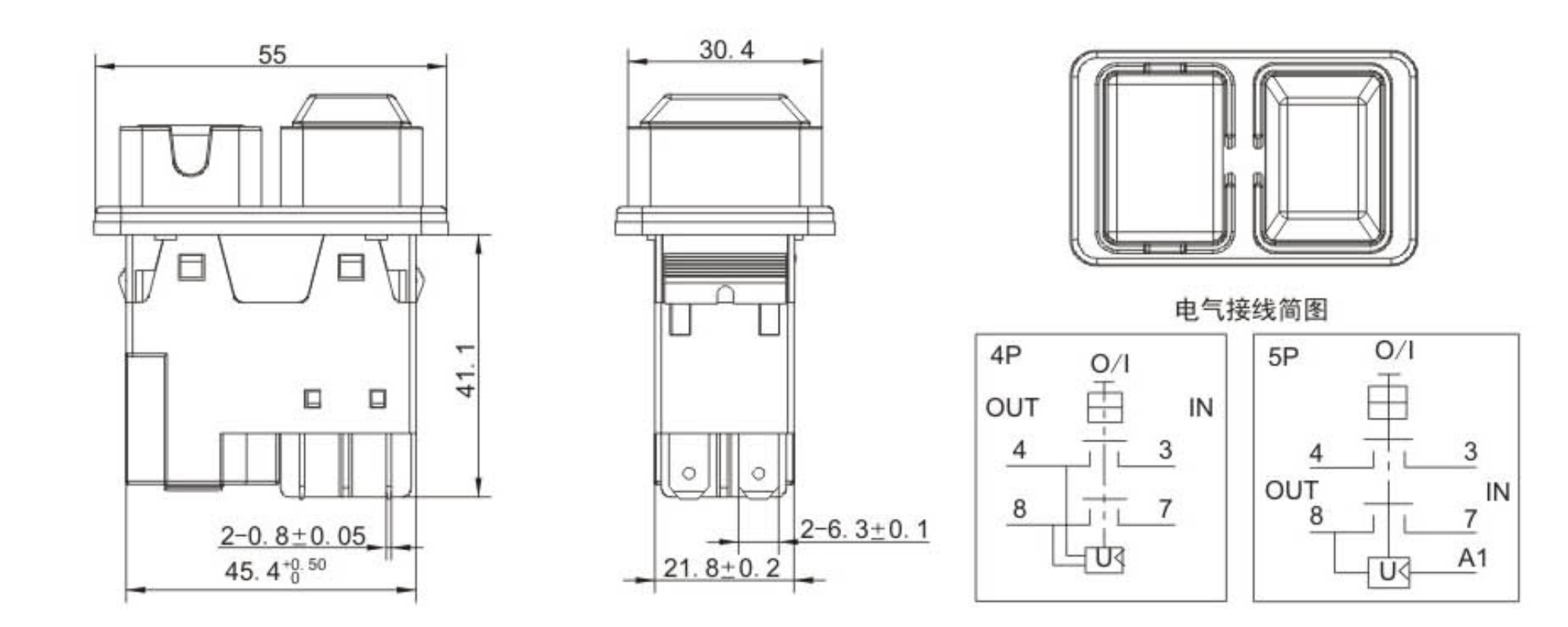 DZ-6M-1 Electromagnetic Push Button Switches