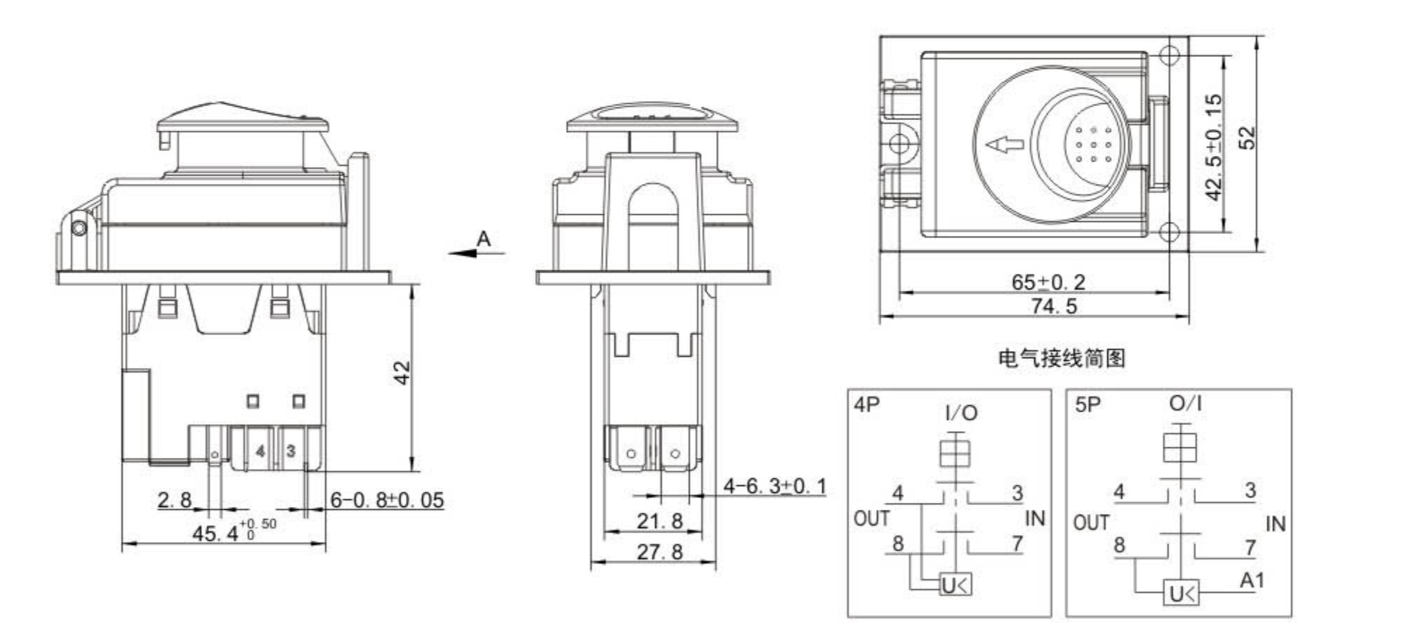 DZ-6P STOP Electromagnetic Push Button Switches