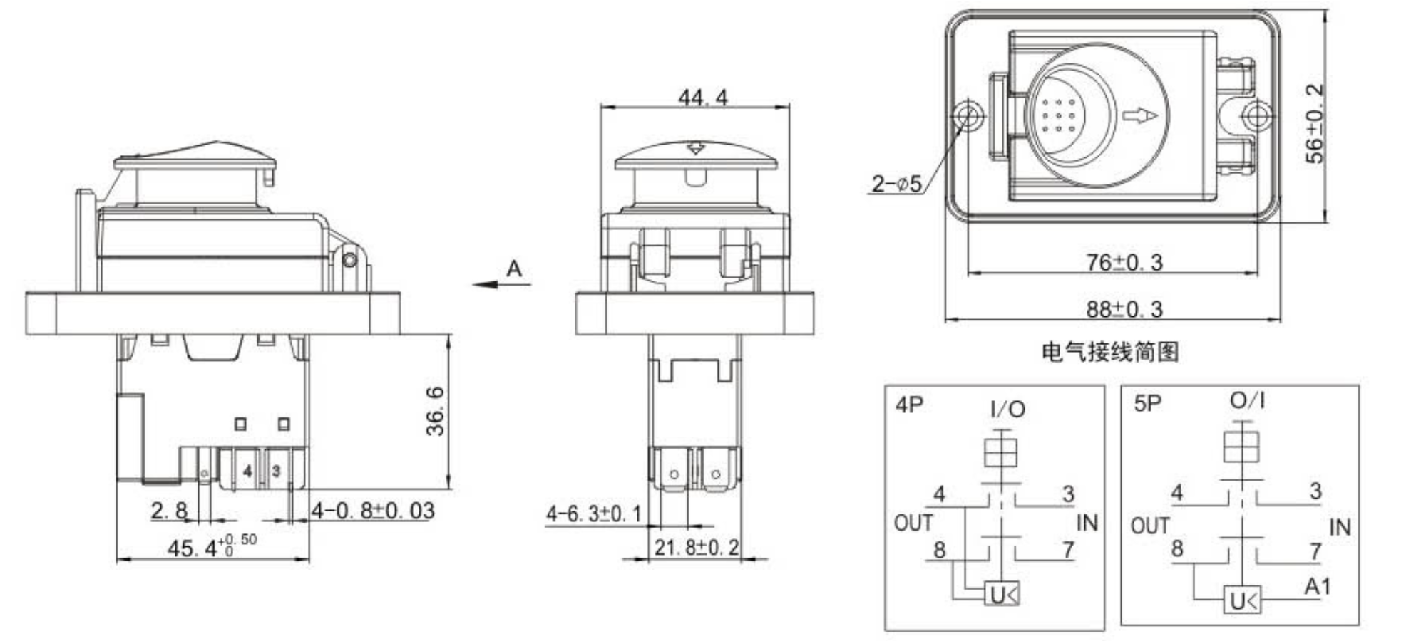 DZ-6Q STOP Electromagnetic Push Button Switches