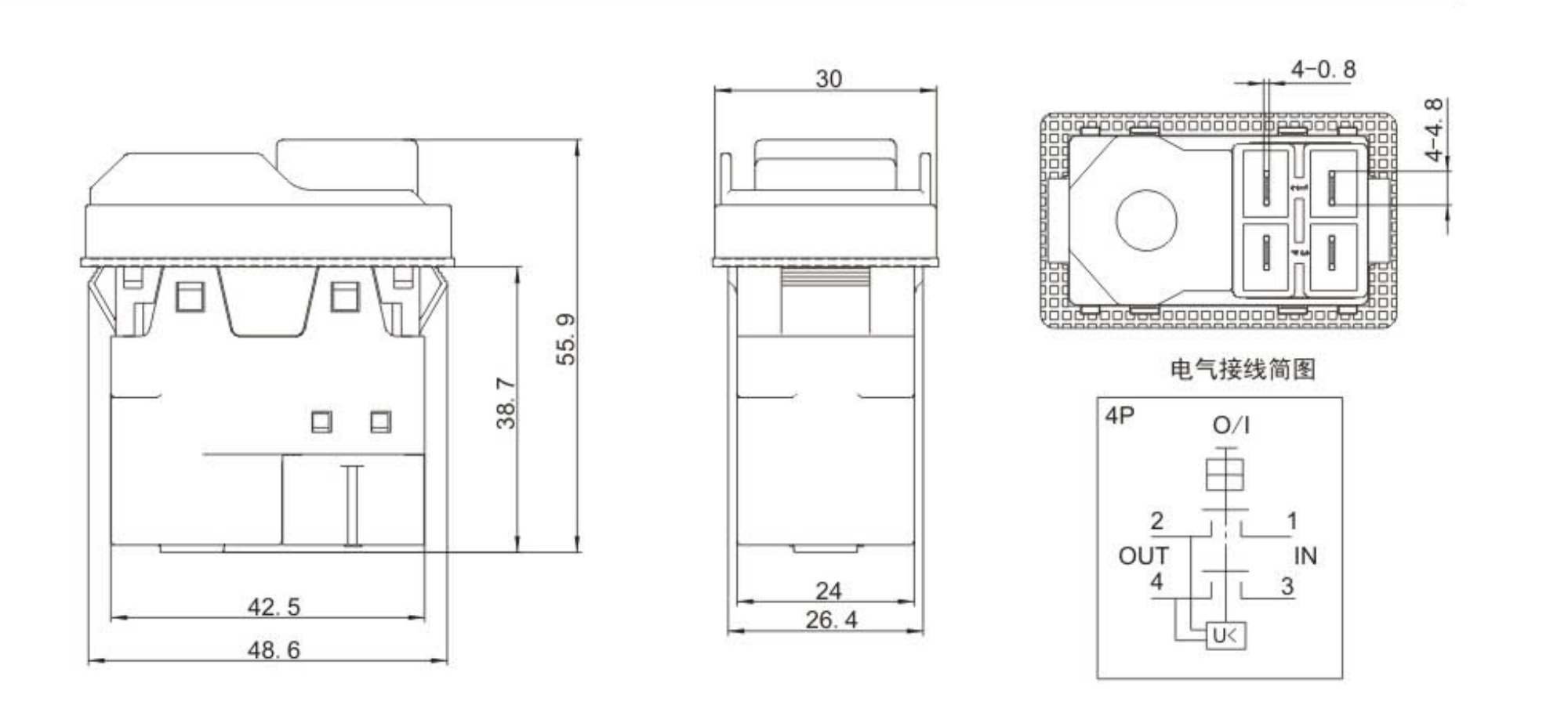DZ04-2C Electromagnetic Push Button Switches