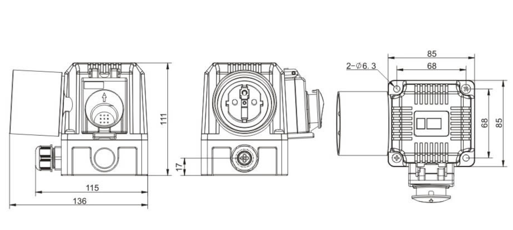 DZ08-2C2 Electromagnetic Push Button Switches