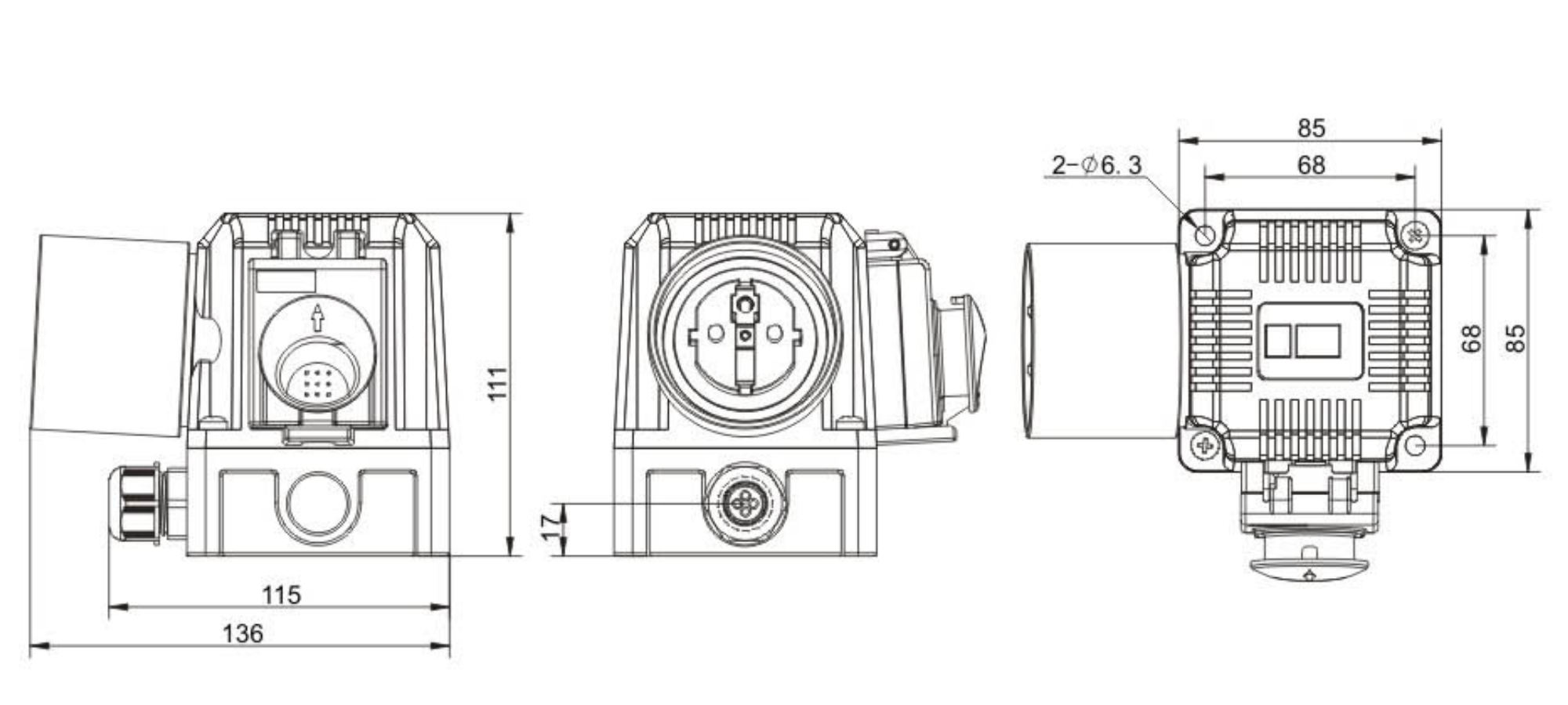 DZ08-2C3 Electromagnetic Push Button Switches