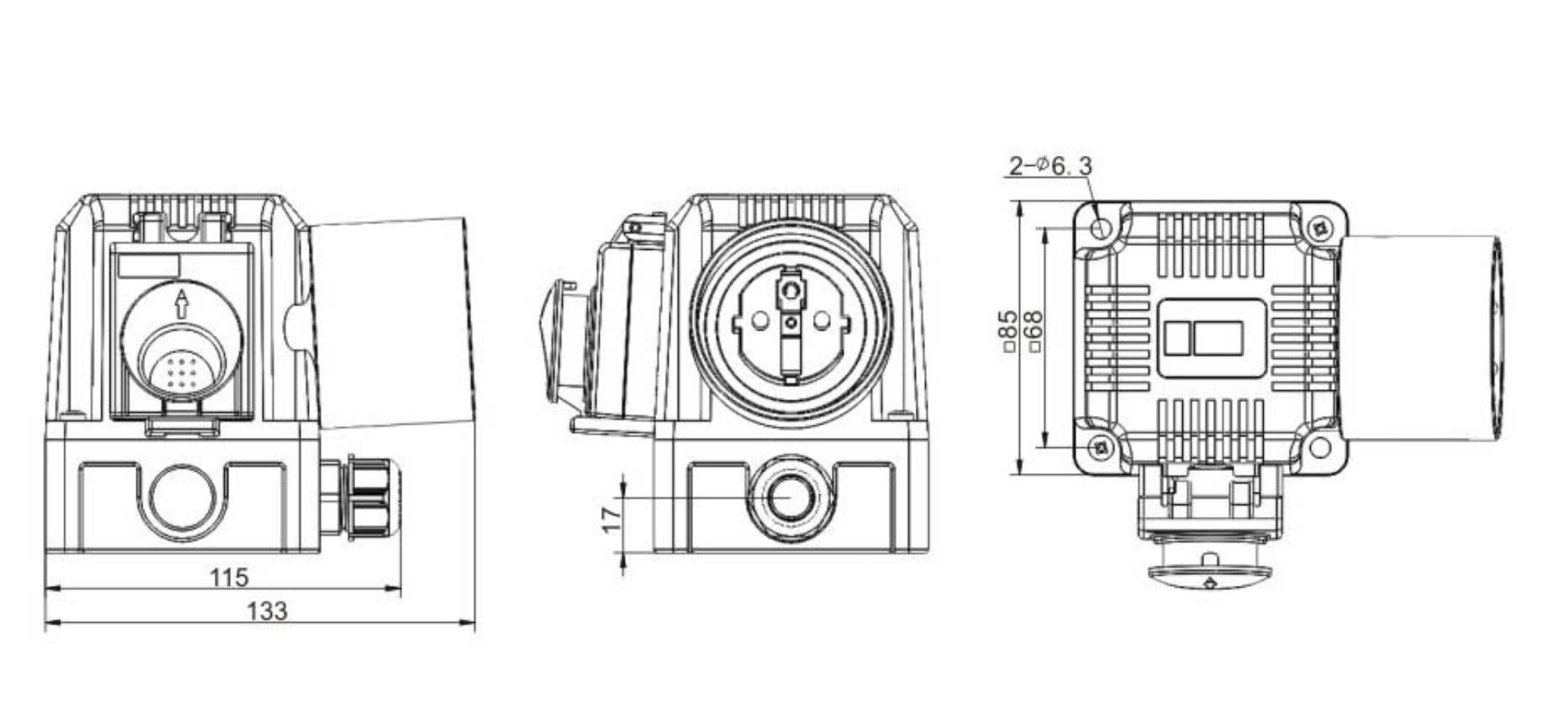 DZ08-2D3 Electromagnetic Push Button Switches