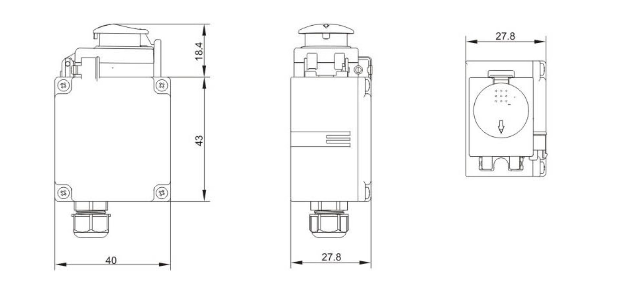 DZ08-7 Electromagnetic Push Button Switches For Table Saw