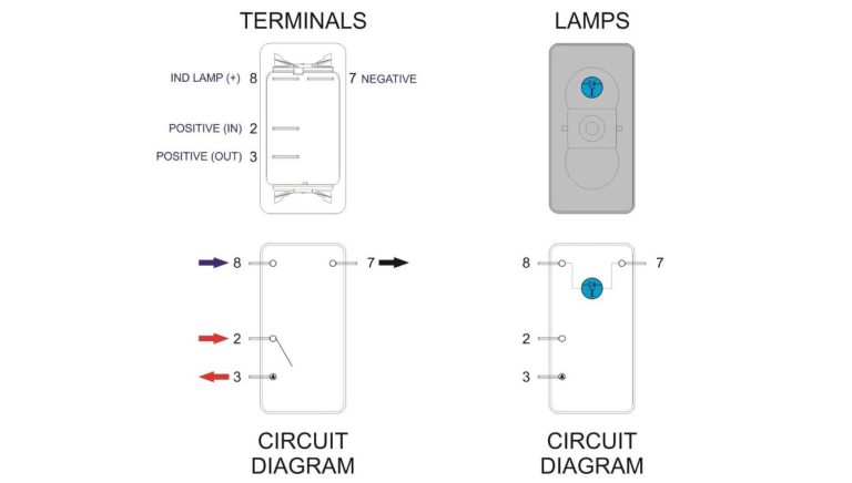ON/OFF Switch & LED Rocker Switch Wiring Diagrams - WEUP