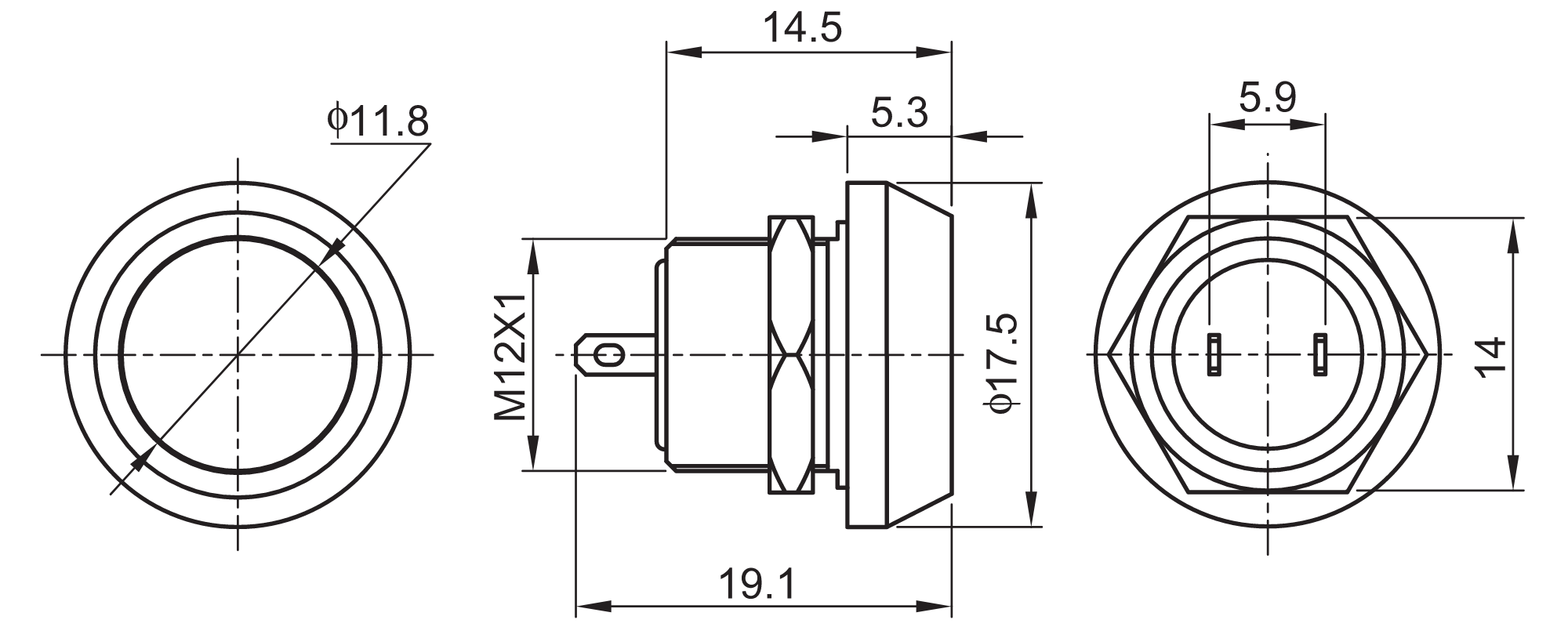 QN12-A7 Anti Vandal Push Button Switch