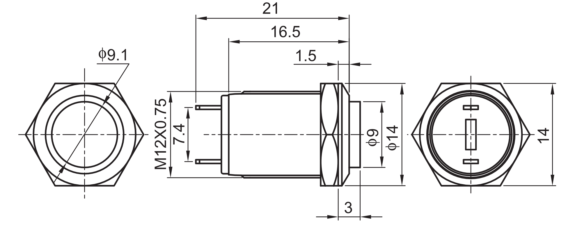 QN12-B2 Anti Vandal Push Button Switch