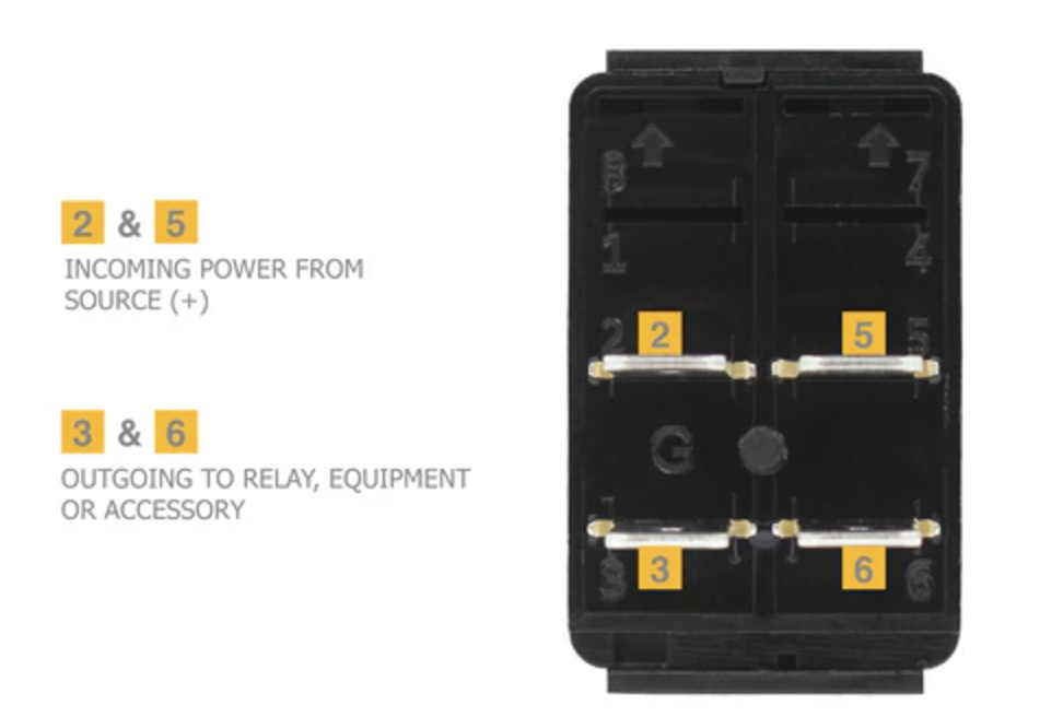 4 PIN ROCKER SWITCH