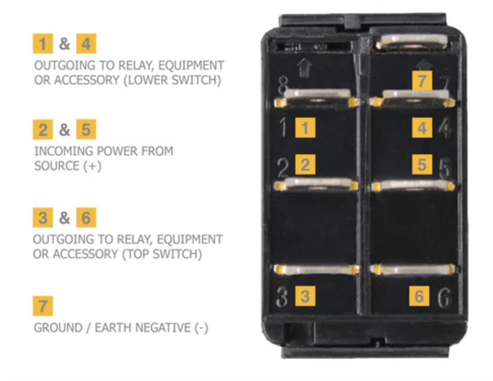7 PIN ROCKER SWITCH
