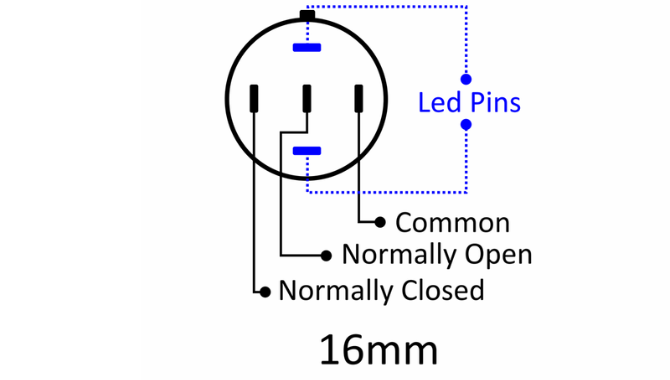 16mm Metal push button switch wiring