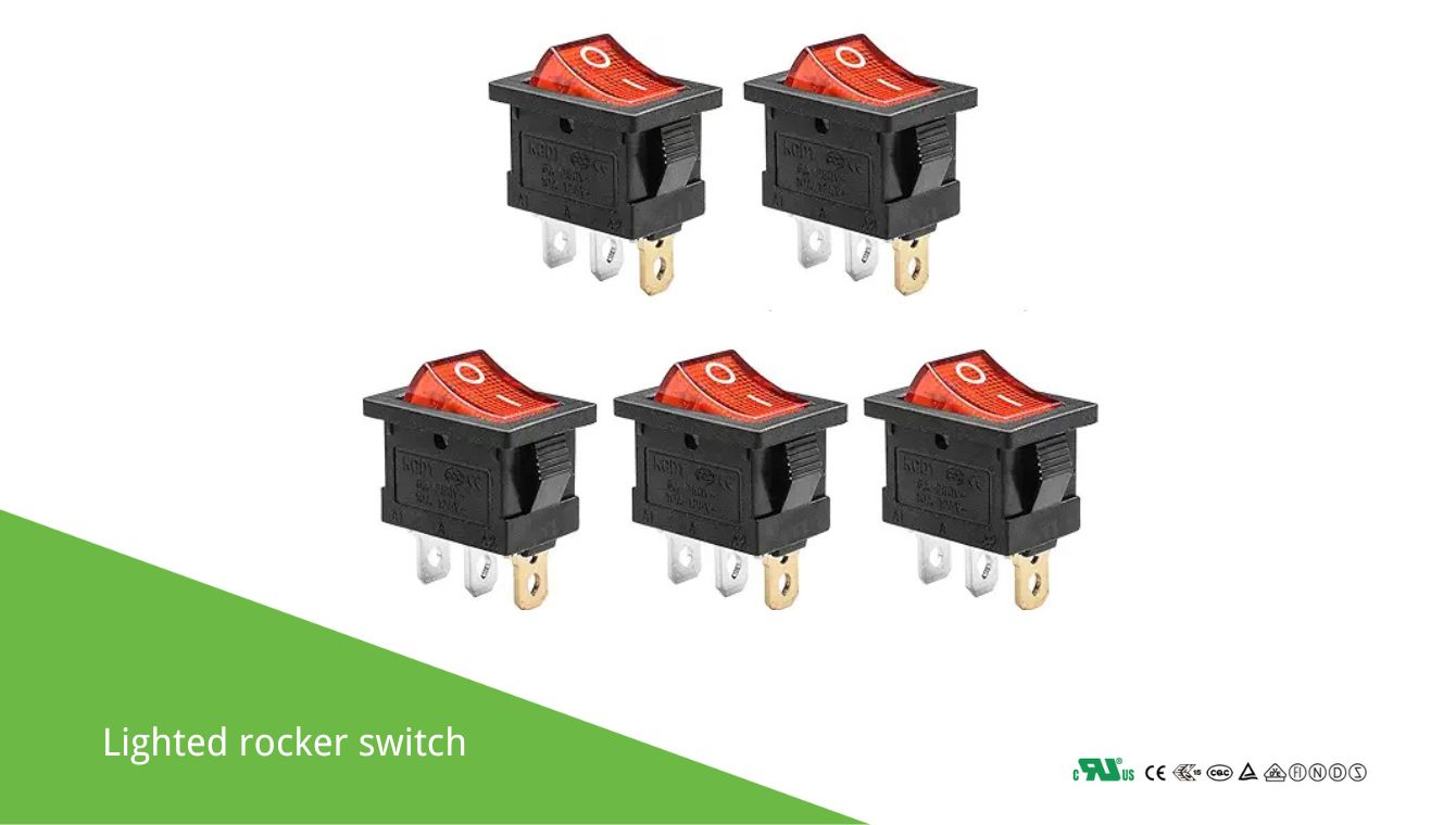 Lighted rocker switch