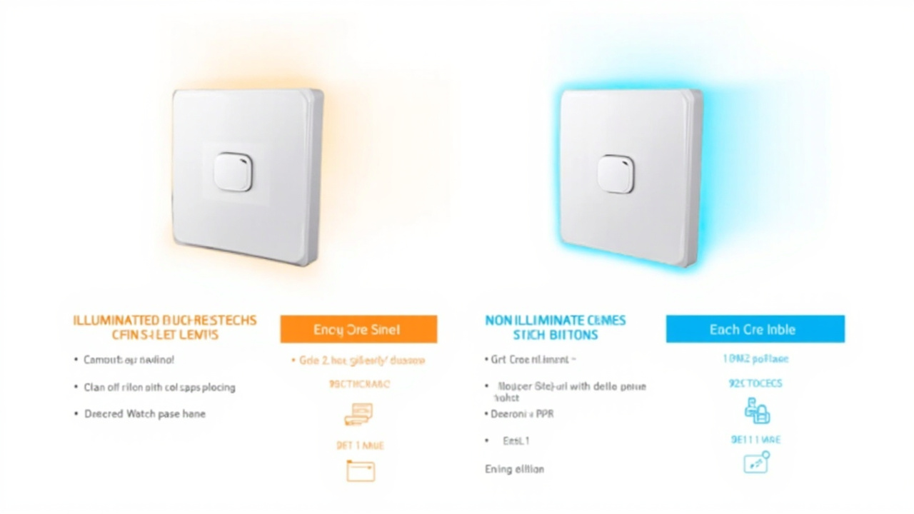 What are the main differences between illuminated and non-illuminated push buttons?